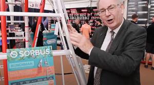 Howard Drury with Sorbus Henchman three-legged ladder
